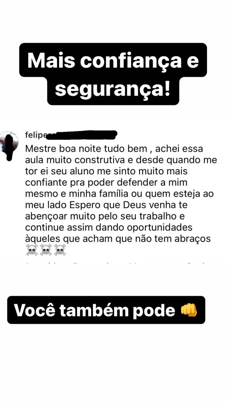 Depoimento de aluno