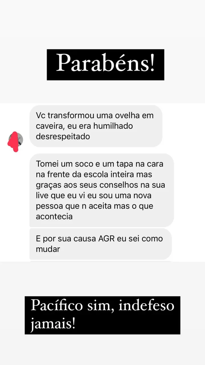 Depoimento de aluno