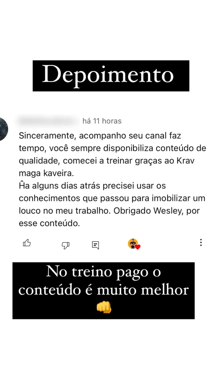 Depoimento de aluno